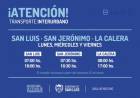 Reestablecen el corredor San Luis-San Jerónimo-La Calera