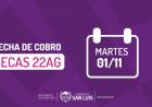 Becas 22 AG cobran este martes 1º de noviembre con aumento