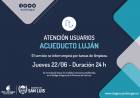 LUJÁN: suspenderán el servicio del acueducto