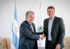 Massa " no hay más grieta, solo agradezco , quiero que los votantes de Juan, Miriam  y Radicales  a pensar en valores democráticos.Poggi se acercó a Massa 