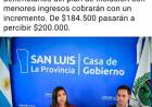 El 8 por ciento de aumento a Inclusión.16 mil pesos.Una garrafa de gas , nos dijo un miembro del Plan .Lo anunciaron segundas líneas , porque era inanunciable.