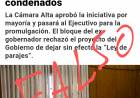 La ignorancia de los Senadores de Poggi por la Ley de Parajes.Los García que dan asco por chupamedias .Las ganzadas de Castro Luna,  peores que las de Charly Pereyra 