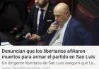 Acusan a Bartolo de poner los muertos para habilitar el partido de MILEI.Negri FELIZ