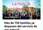 Farsa: la obra de gas de Mercedes la hizo la gestión anterior.Poggi solo prendió el mechero.