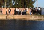 Insólito: Poggi inauguró una cisterna que hizo el Adolfo hace 40 años.Lo revocaron a mano Durán y Debandi. Una ridiculez.