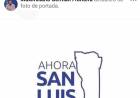 Largó Frontera. Con cambio de su foto de perfil. Ahora San Luis es su lema