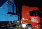 Raro choque de un Tren con un Camión en Villa Reynolds.No hay un solo semáforo 