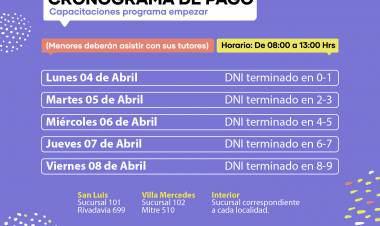 Programa Empezar: comienza el pago este lunes