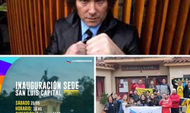 Milei hace ancla en San Luis.Inaugura sede y expectativas.