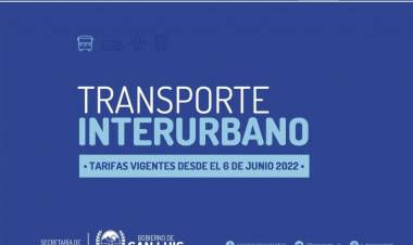 Nuevos valores para el boleto interurbano