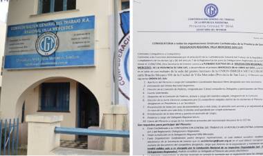 Suspenden plenario electivo  CGT Villa Mercedes.Causas y razones.Quien tiene la mayorìa?