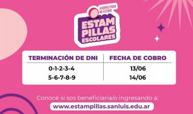 Comienza un nuevo canje de Estampillas Escolares  