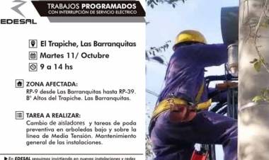 EL TRAPICHE: corte programado de Edesal