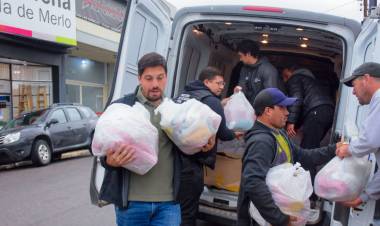 MERLO: el Gobierno provincial asistió a 130 familias 
