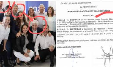 Hablando de aguantadero.El poggista AIME,  de funcionario a No Docente. El ex Concejal fue agregado como ñoquis en la UNVIME , del atorrante de Rivarola.