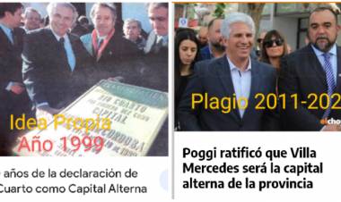 POGGI y la copia de Córdoba de designar a Mercedes , Capital.alterna. Allá fue por Ley en 1999, acá solo un plagio 