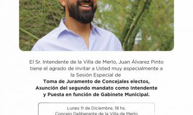 El Pampita Alvarez rea asume en su mejor momento en Merlo.La .astucia política que lo hizo  indiscutible.