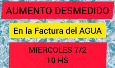 Merlo,el agua vale oro y los servicios de mal en peor, de papel.Marcha contra el tarifazo desmedido 