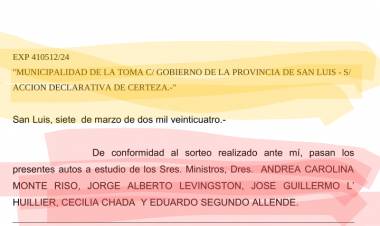 Tratado de La Toma:El Superior Tribunal ya lo analiza .El Procurador dijo que es procedente.La Sentencia podría impactar fuertemente, ya que están en danza la validez de los DNU dictados por Poggi.La prueba clave que desvelaría si la anterior gestión dejó fundida la Provincia con un oficio al Nación.Las consecuencias económicas y Jurídicas que podría haber 