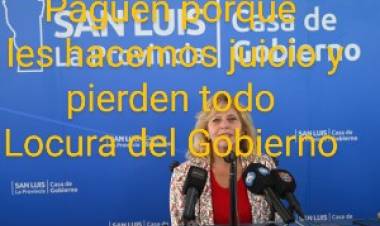 El Gobierno amenaza con juicios a deudores que no entren a la moratoria. Innecesario anuncio, en un momento crítico de los Sanluiseños 