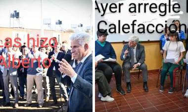Picardía::Poggi entregó 24 viviendas que hizo Alberto en Trapiche. La calefacción en Carolina que no estuvo y hoy estuvo arreglada ayer 