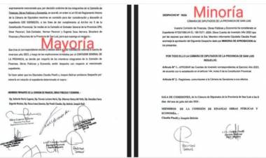 Dictamen de Mayoría y Minoría sobre Ejecución 2023.Eugenia Gallardo y otra burrada .La palabra de Oste ordenó la mentira , que se pretende reescribir en Diputados. Será una revancha de Poggi, sin seriedad , a lo que fueron sus cuentas de 2015.