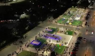 Mayka Garoglio inauguró la plaza más linda de San Luis. Jeraquizó la Ciudad .