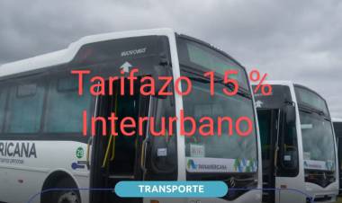 Tarifazo del Gobierno del 15 por ciento en él Interurbano.