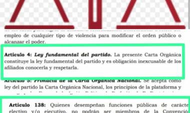 Un sector de la UCR, piden que Alvarez Pinto, deje de ser Presidente de la UCR, por falta de valores. Las causales 