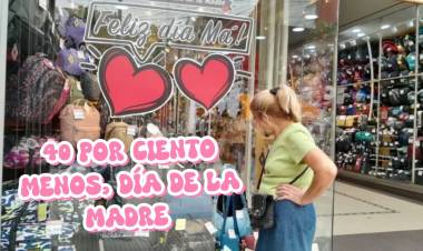 Cayeron él 40 por ciento,  las ventas  en él Día de la Madre.El Gobierno no fomentó nada. Bronca de los Comerciantes 