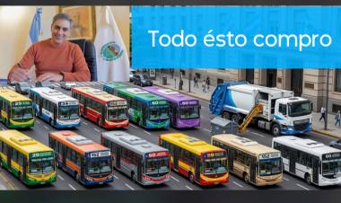 El sequito Hissa .Compra  un camión de carga lateral y 12 micros 0 km. Rompe él no hay plata y capitaliza él Municipio 