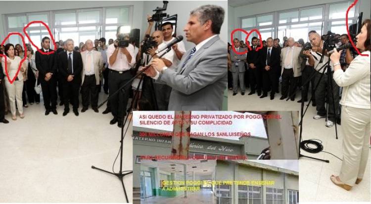 El escàndalo de Poggi privatizando la Maternidad DOSEP en Mercedes.350 Millones cuesta repararla.Nigra dando clases de administraciòn  al poggismo