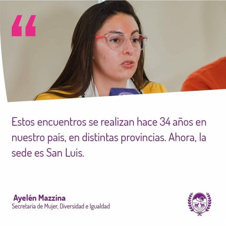 Mazzina”El encuentro plurinacional hace 34 años que se realiza por ONGs cómo está vez. El Gobierno acompaña con  herramientas para garantizar que todo salga bien. 2 mil millones en lo económico traerá “No es contra nadie , solo discutir derechos . 