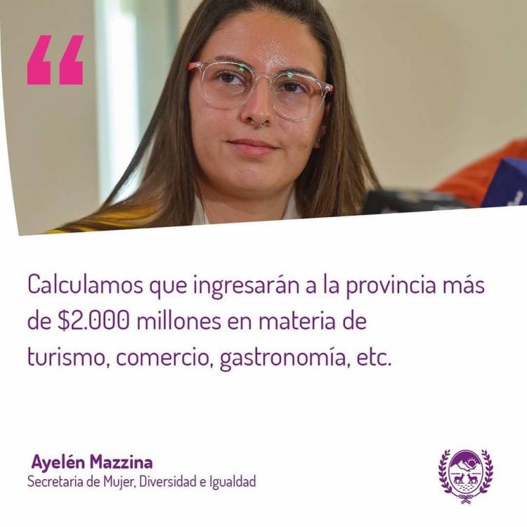 Mazzina”El encuentro plurinacional hace 34 años que se realiza por ONGs cómo está vez. El Gobierno acompaña con  herramientas para garantizar que todo salga bien. 2 mil millones en lo económico traerá “No es contra nadie , solo discutir derechos . 