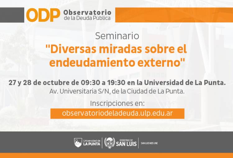 Realizarán un seminario sobre la Deuda Externa