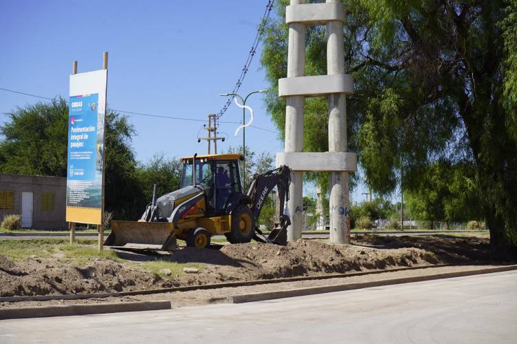 Barrio Gral. Belgrano: avanza la obra de pavimentación 