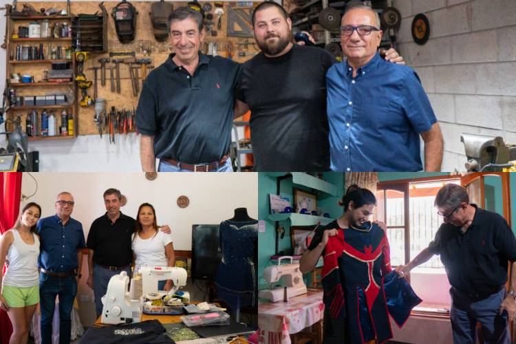 El “Gato” Fernández junto a emprendedores mercedinos
