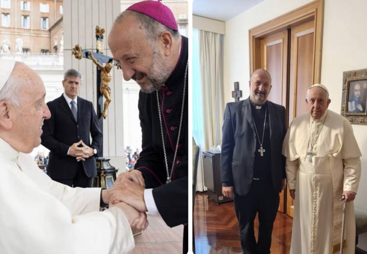 El Papa Francisco recibió al Obispo de San Luis