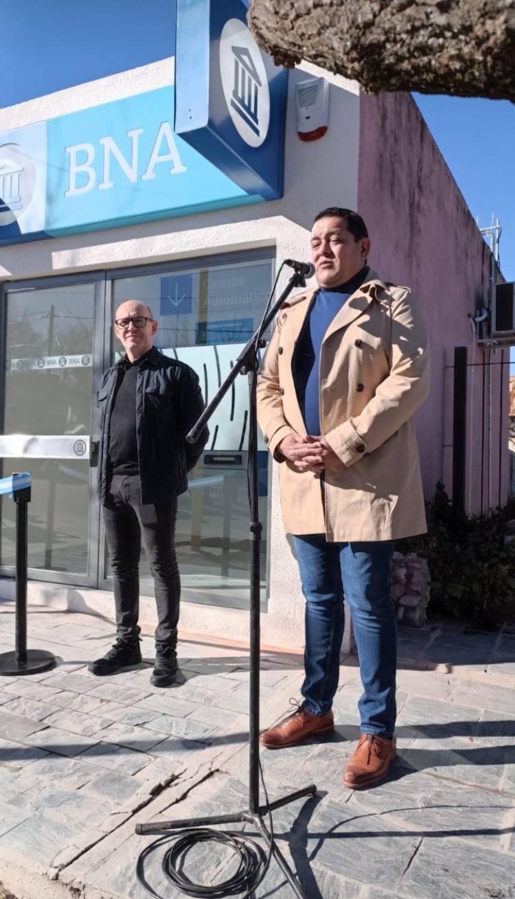 Saladillo y el progreso con Becerra.Cajero e Inclusión Financiera. Historico logro
