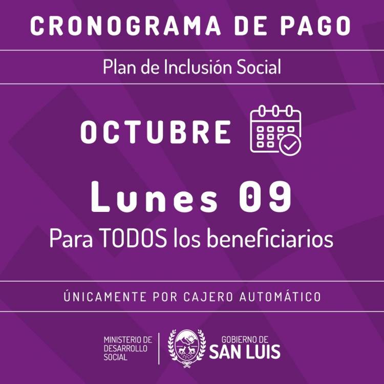ESTE LUNES COBRARÁN LOS BENEFICIARIOS DE INCLUSIÓN 