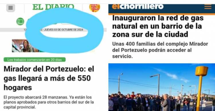 Poggi y la costumbre de inaugurar lo que dejó la gestión anterior.Otra vez prendió la mechita de gas .La cara como fierro