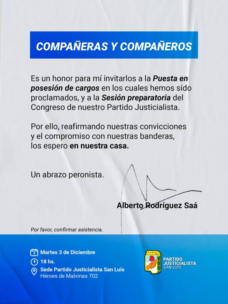 El PJ de Alberto, asume éste martes. Posesión de cargos y preparativos para el Congreso. La incógnita de los que quedaron afuera..Análisis