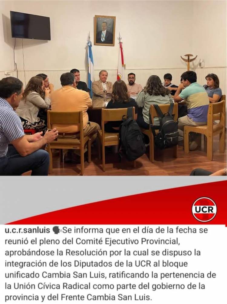 La UCR no volverá a votar en contra de POGGI. Será un solo bloque.Alvarez Pinto no soportó el apriete y Ricca y Giménez deberán acatar .Lo harán? Ceballos en contra 