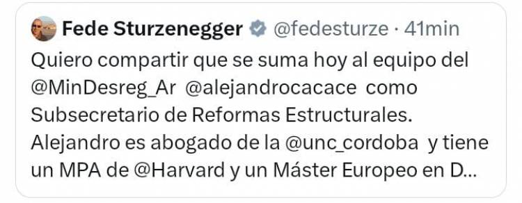 Asume Cacace en el Gobierno de MILEI . Impacto político en San Luis 