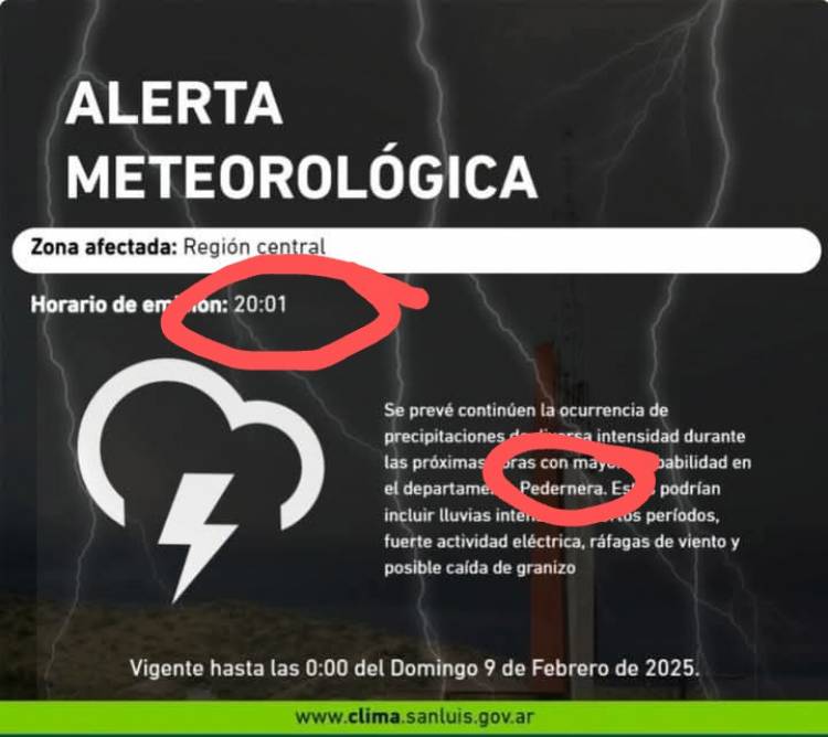 Fuertes críticas al REM que emitió la alerta a Mercedes , luego de que rompiera todo. Lo emitió 20,10, 19,30 ya había arrasado la Ciudad .Frontera, otra vez a la altura de las circunstancias.