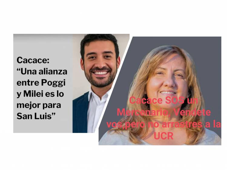 Dura réplica de Titina Nicoletti a Cacace"Mercenario, vendete vos, pero no arrastres a la UCR.Alejandro quiere que POGGI vaya con MILEI.