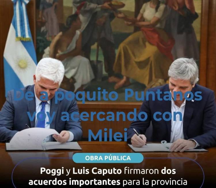 Poggi se juntó con Caputo  y confirma su paso al Mileismo.El amparo suyo, que dejó sin recursos Nacionales a San Luis , dos años para recuperarlos . 