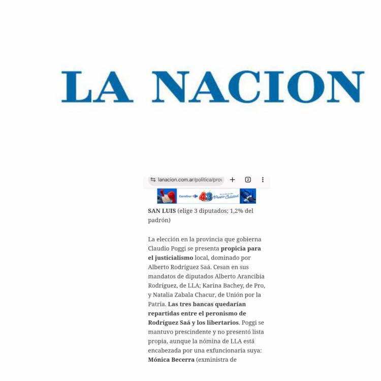 La Nación dice que Poggi no vota a Becerra de Milei y que él PJ , tiene chances 