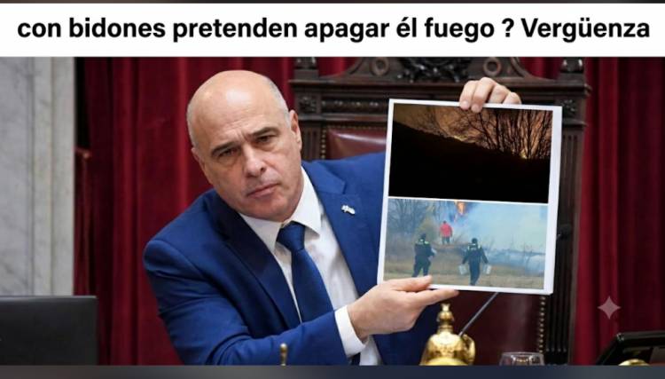 Abdala: la falta de previsión del Gobierno, provoca desastres como él de Estancia Grande. Agradezco él sacrificio de los Bomberos que sin nada, hacen mucho ".